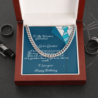 Load image into Gallery viewer, COLLECTION 2:MY WARRIOR GRANDAD -CUBAN LINK CHAIN -HAPPY BIRTHDAY
