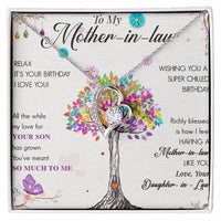 Load image into Gallery viewer, COLLECTION 2: BIRTHDAY MOTHER-IN-LAW - Heart Necklace - I LOVE YOU!
